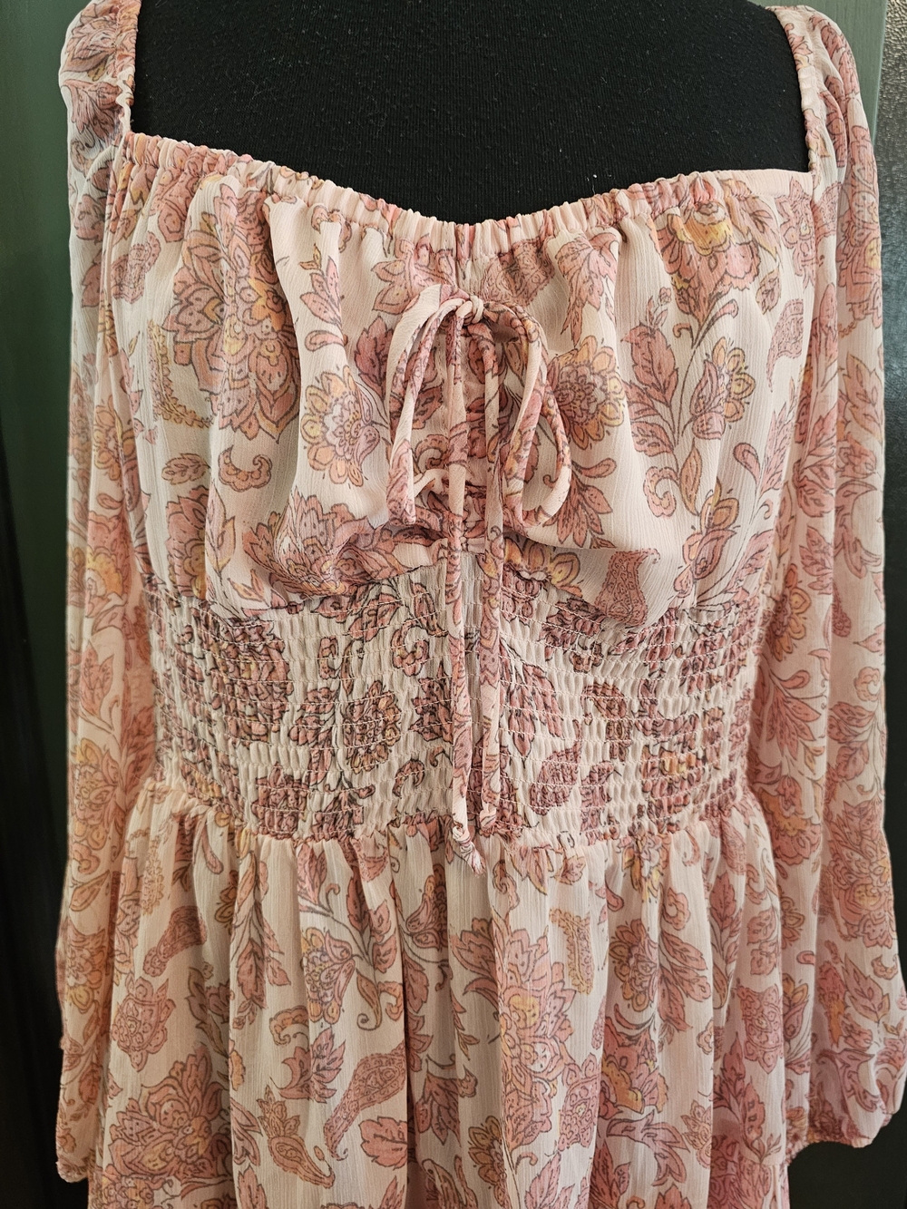 Joe Fresh Roxy Earle Floral Smocked Mini Dress - Picture 2 of 7